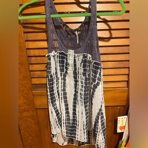 Free People Black and White Tank Top